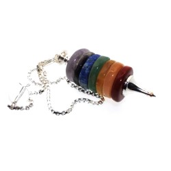 Chakra Gemstone Donut Ring Pendulum